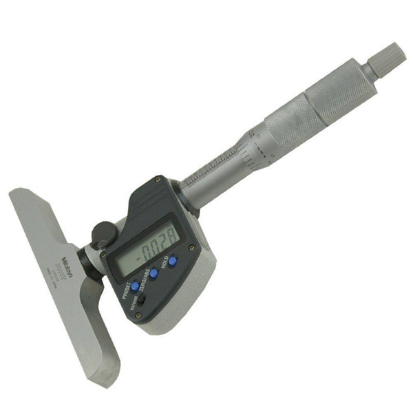 0-150mm (0-6") Mitutoyo 329-350-10 Digital Depth Micrometer SPC data output - Ratchet Stop