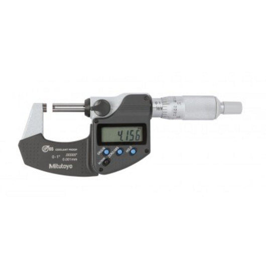 0 25mm 0 1 digital micrometer coolant proof ip65 ratchet stop