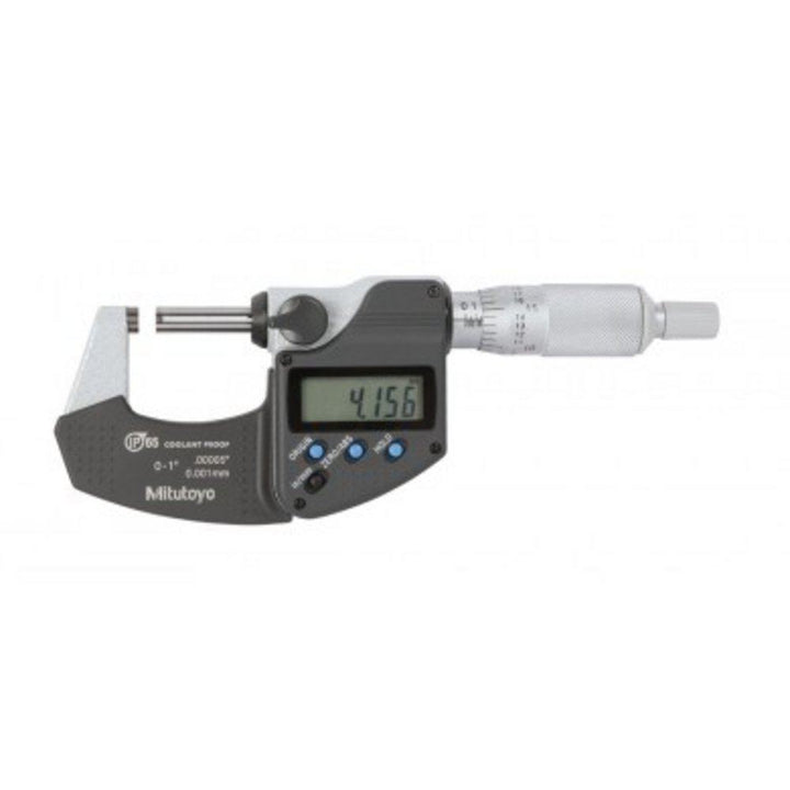 0-25mm (0-1") Digital Micrometer Coolant Proof IP65 - Ratchet Stop