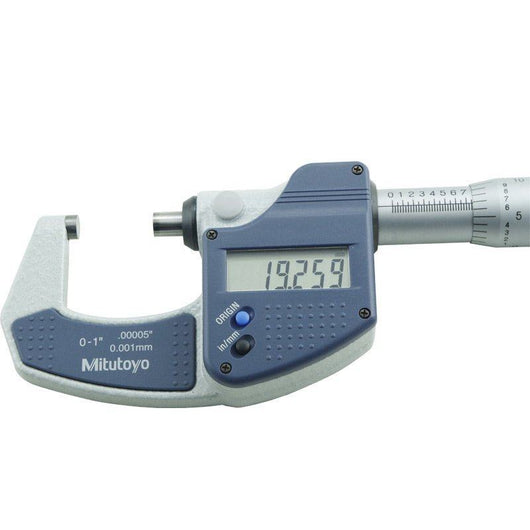 0 25mm 0 1 mitutoyo digital micrometer ratchet stop