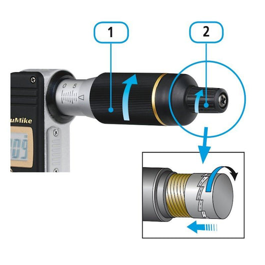 mitutoyo digital micrometer quantumike ip65 inch metric 0 25mm 0 1 293 180 30