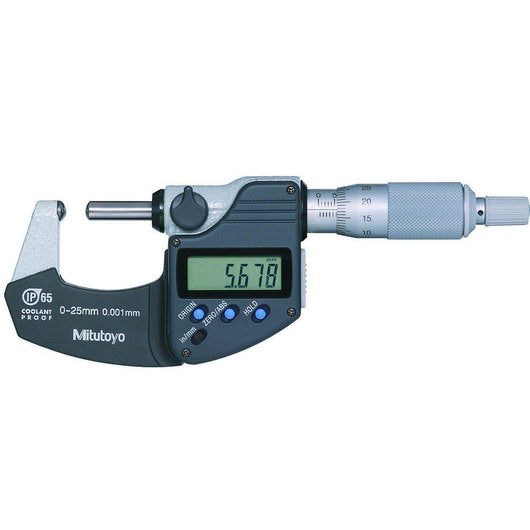 mitutoyo digital tube micrometer spherical anvil spindle inch metric 0 1 ip65 395 371 30