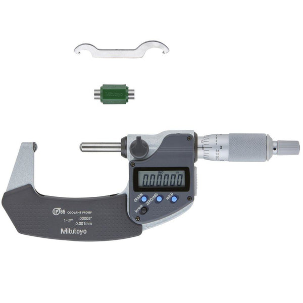 Mitutoyo Digital Tube Micrometer Spherical Anvil/Spindle Inch/Metric 1-2" IP65 395-372-30