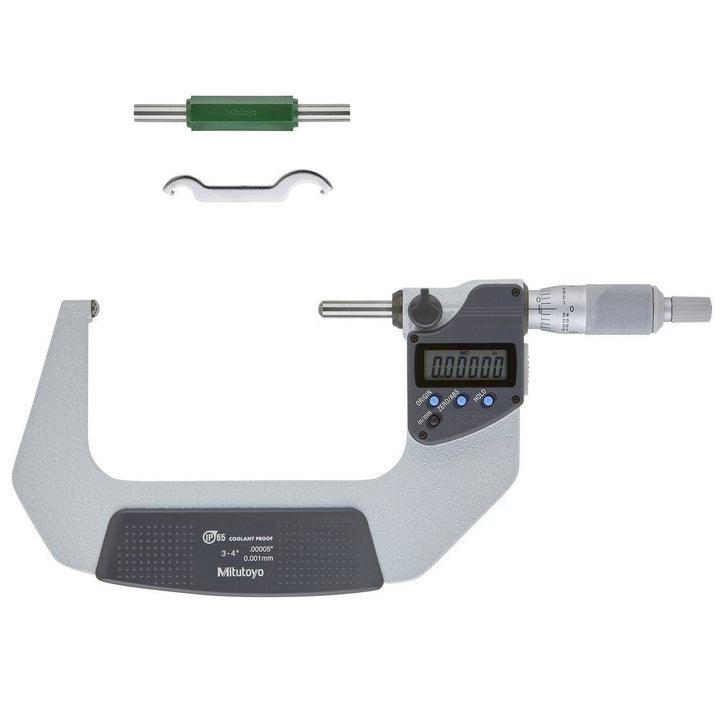 Mitutoyo Digital Tube Micrometer Spherical Anvil/Spindle Inch/Metric 3-4" IP65 395-374-30