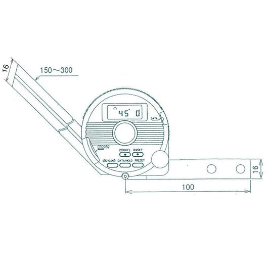 mitutoyo digital universal protractor blade length 150mm inch metric 187 551