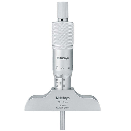 0 25mm mitutoyo 128 101 depth micrometer ratchet stop 128 101