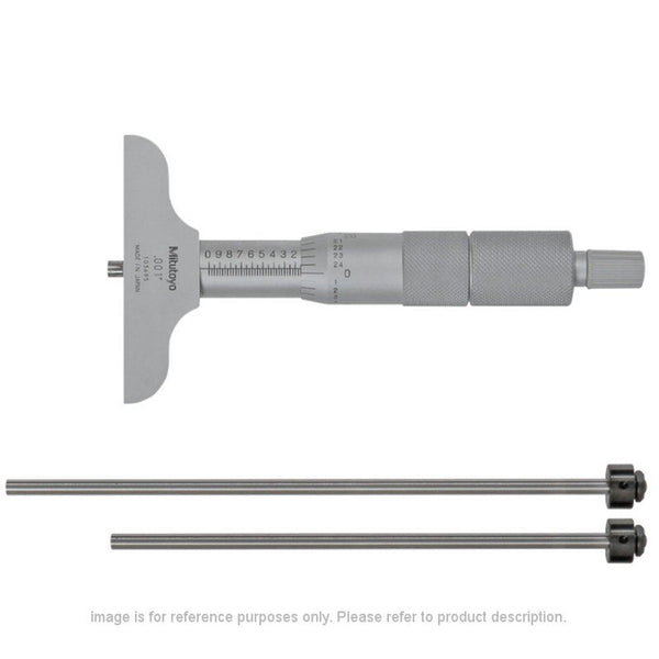 0 150mm mitutoyo 129 116 interchangeable rod depth micrometer gauge