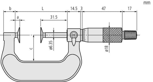 mitutoyo disc micrometer hardened steel disks 1 2 inch 123 126