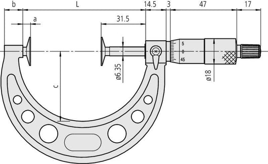 mitutoyo disc micrometer hardened steel disks 3 4 inch 123 128