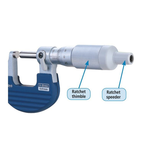 1 2 inch mitutoyo ratchet thimble micrometer 102 718