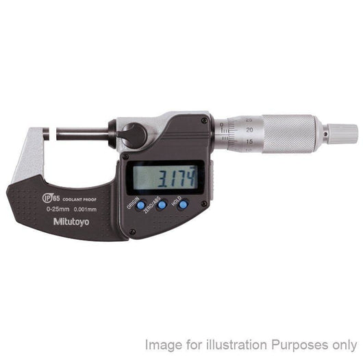 50 75mm mitutoyo 293 232 30 digimatic micrometer spc ip65 ratchet stop