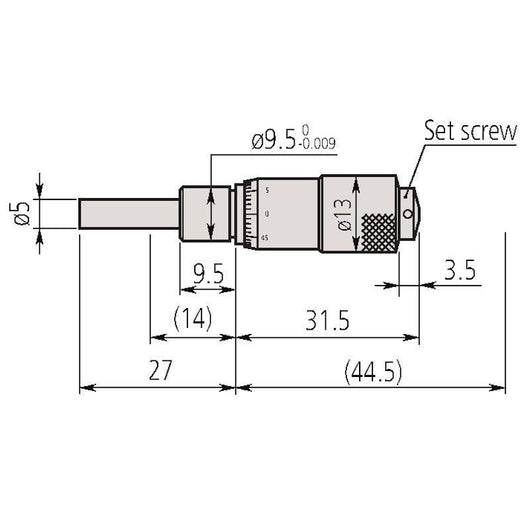 mitutoyo micrometer head small standard type 0 13mm 148 104