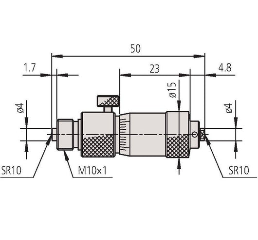 mitutoyo tubular inside micrometer carbide tipped 2 40 inches 137 219