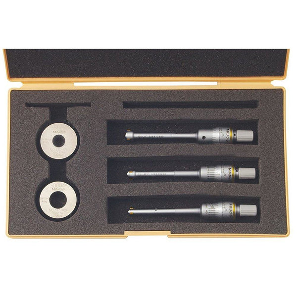 mitutoyo 3 point internal micrometer holtest set 0 275 0 5 3 pcs 368 916