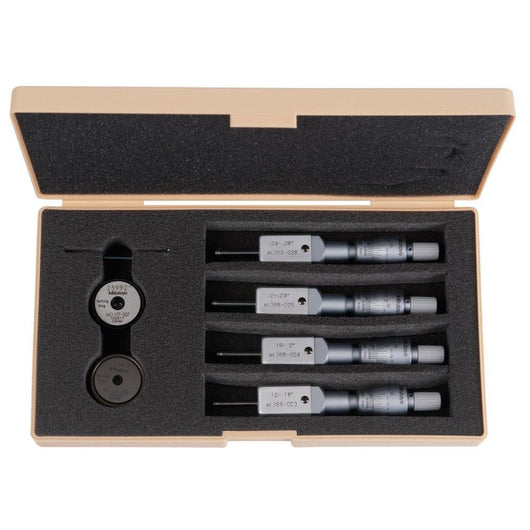 mitutoyo 3 point internal micrometer holtest set 0 12 0 28 3 pcs 368 927