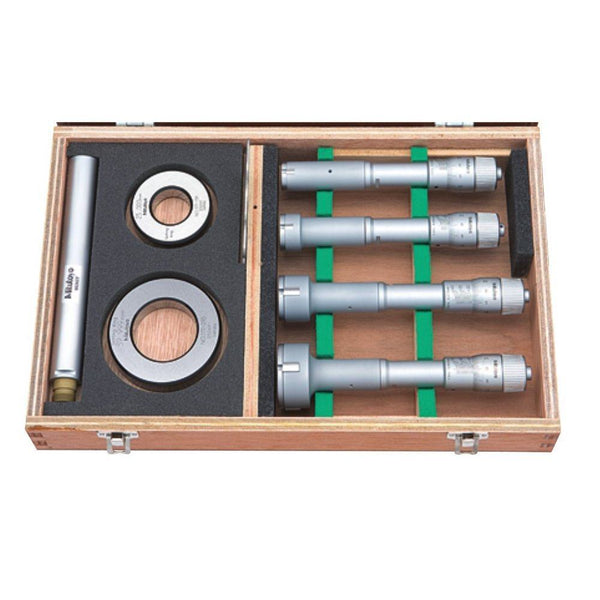 mitutoyo 3 point internal micrometer holtest set 20 50mm 4 pcs economy set 368 992