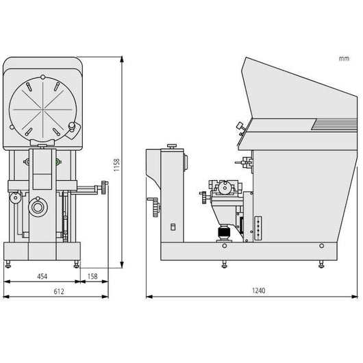 mitutoyo measuring projector ph a14 xy 203 x 102 mm 172 810 20e