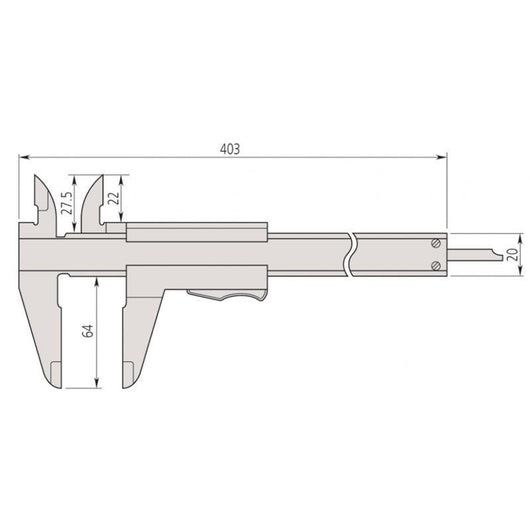 mitutoyo vernier 300mm 12 caliper with thumb clamp mit 531 112