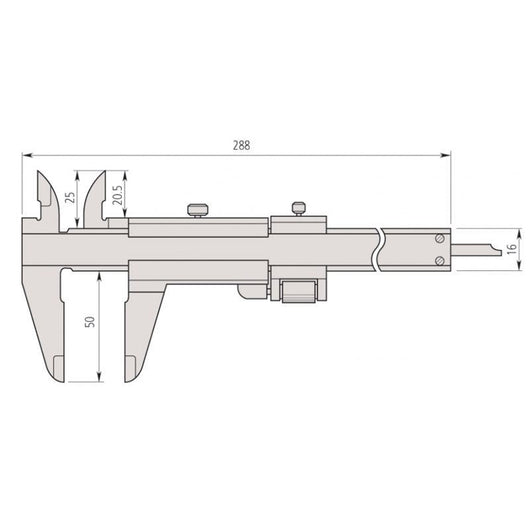 mitutoyo vernier 200mm 8 caliper with thumb clamp mit 531 129