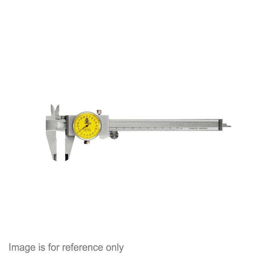 moore and wright 200mm metric dial caliper with yellow face mw142 20