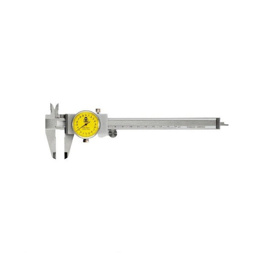 moore and wright 300mm metric dial caliper with yellow face mw142 30