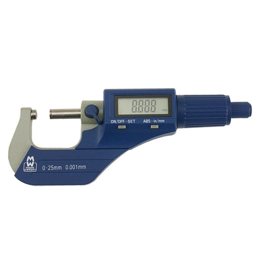 moore and wright mw200 01dbl digital external micrometer 0 25mm 200 series