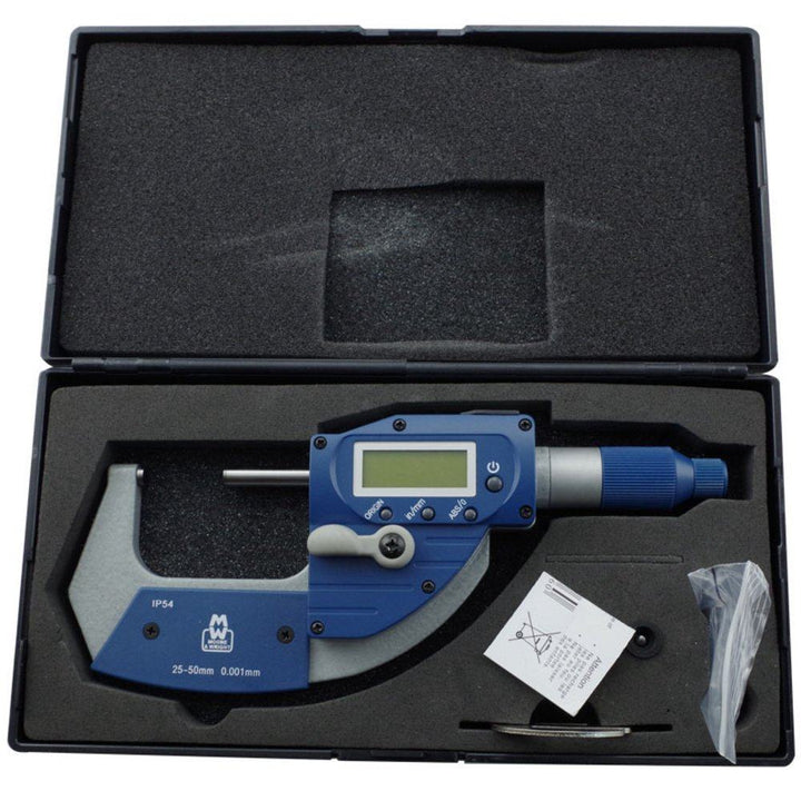 Moore and Wright MEB-MW202-02DABS Digital Snap Micrometer 25-50mm (1-2 inch) 202-DABS Series