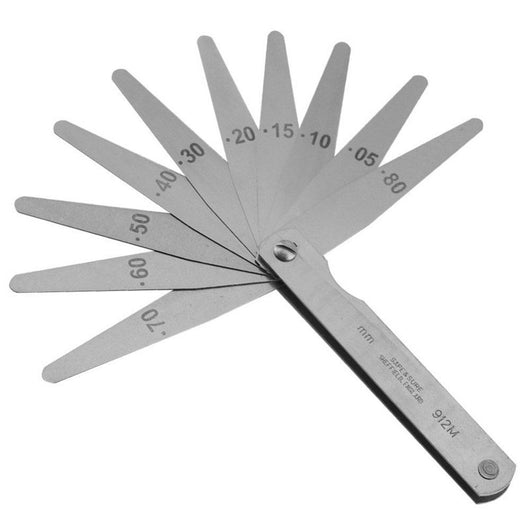 moore and wright metric feeler gauge set 75mm blades x 10 912m