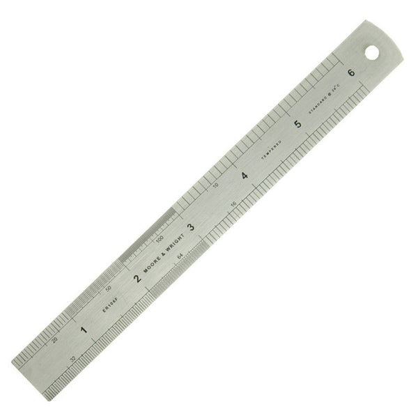 Moore and Wright 150mm 6" Engineers Rule 19mm Wide ER106F