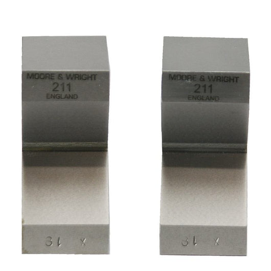 moore and wright standard pair vee blocks 63mm 2 48 200 series mw211