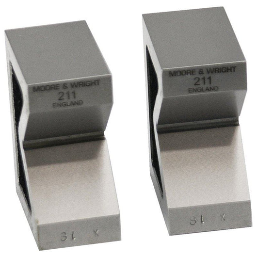 moore and wright standard pair vee blocks 63mm 2 48 200 series mw211