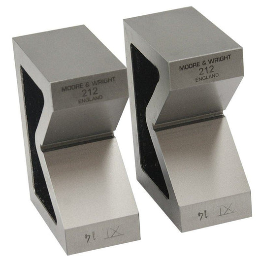 moore and wright 80mm 3 14 standard pair vee blocks 200 series mw212