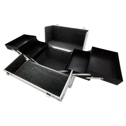 roc cases silver case l310 x w270 x h210mm with fold out trays