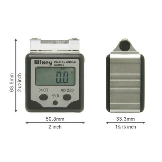 wixey digital angle gauge with hold function and level bubble